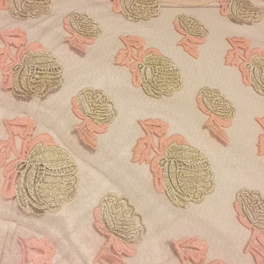 ANTHROPOLOGIE rose embroidered top - Picture 2 of 4
